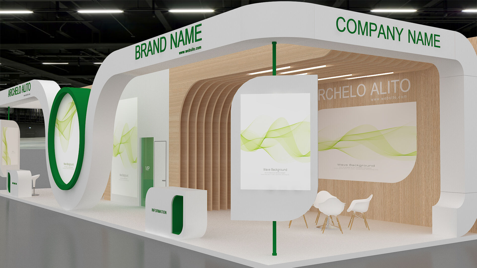 exhibition booth stand 3d model tradeshow 3D model_3