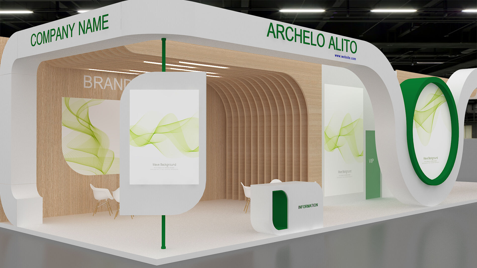 exhibition booth stand 3d model tradeshow 3D model_6