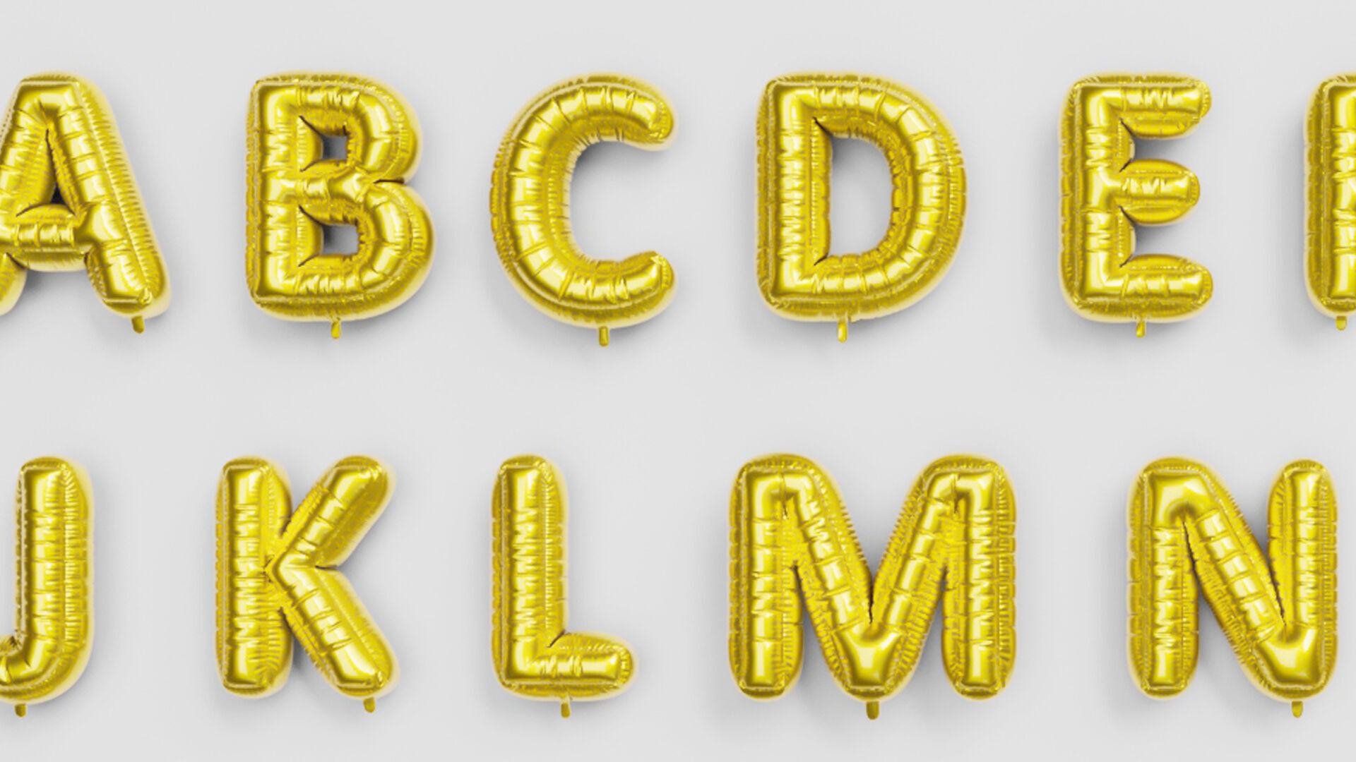 Alphabet Balloons 3D model_1