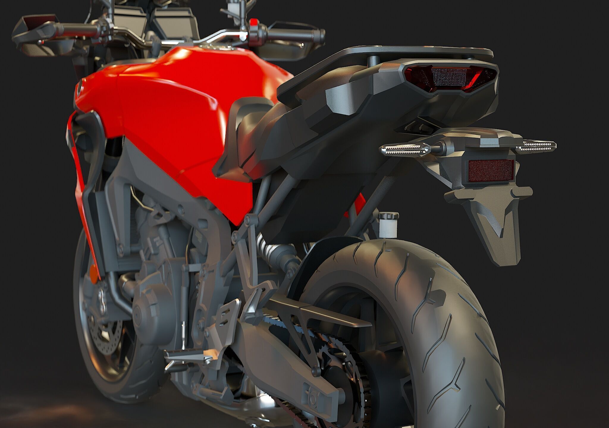 Base model Yamaha Tracer 9 2021 3D model_11