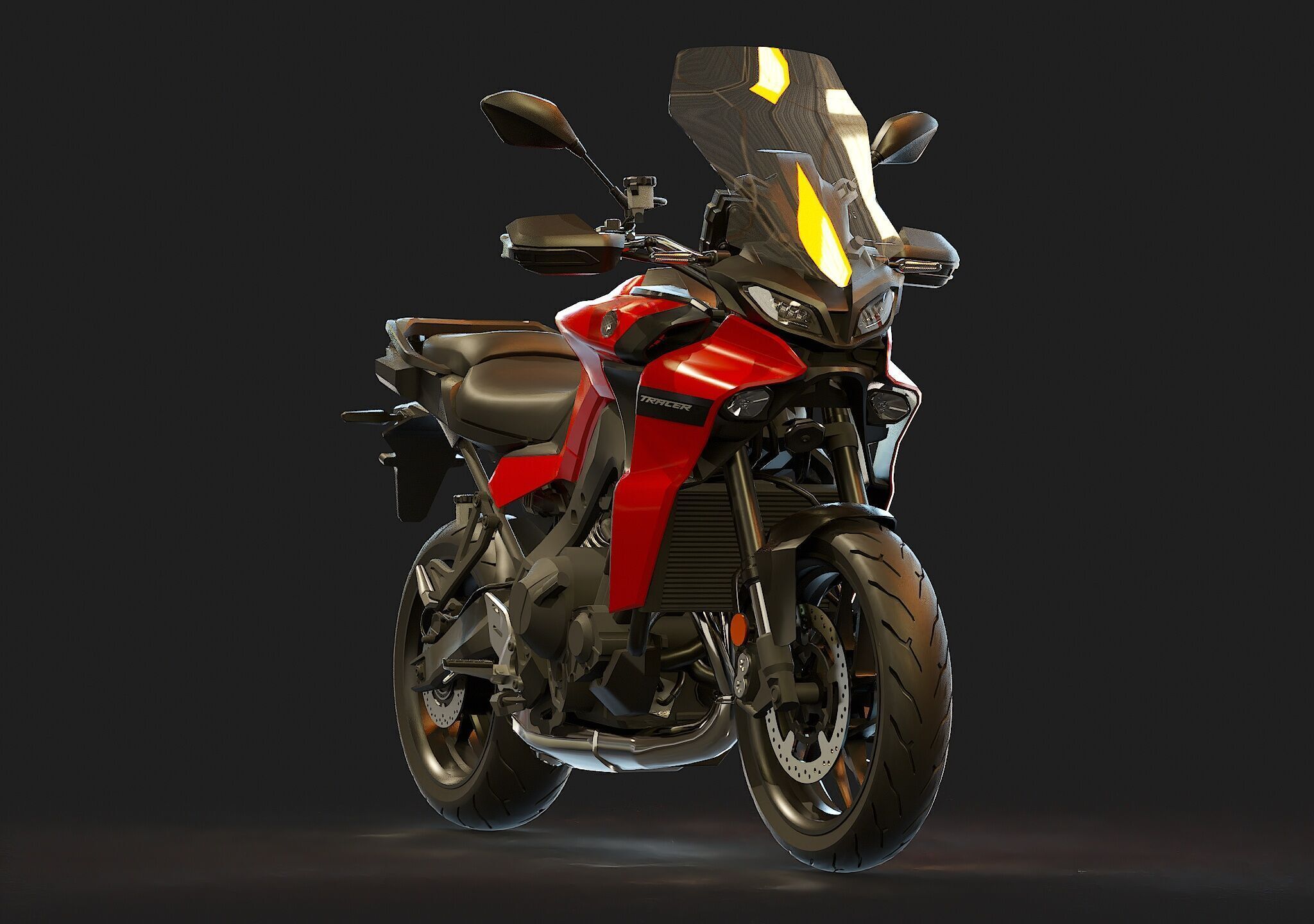 Base model Yamaha Tracer 9 2021 3D model_8