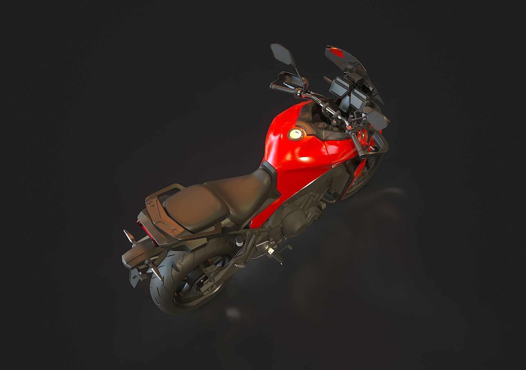 Base model Yamaha Tracer 9 2021 3D model_4