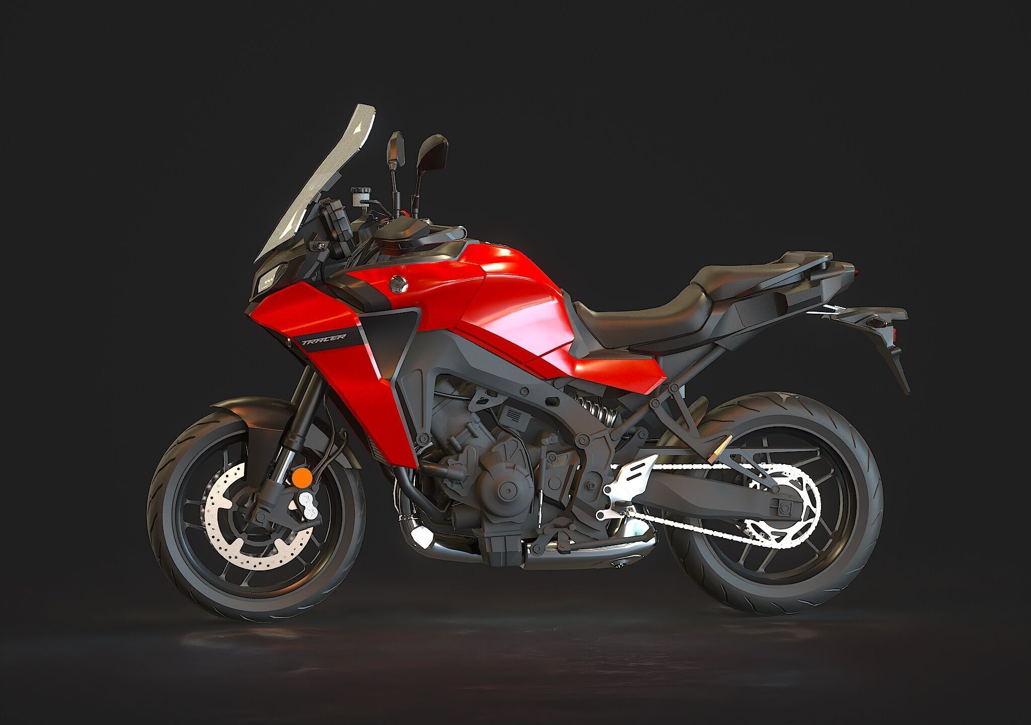 Base model Yamaha Tracer 9 2021 3D model_3