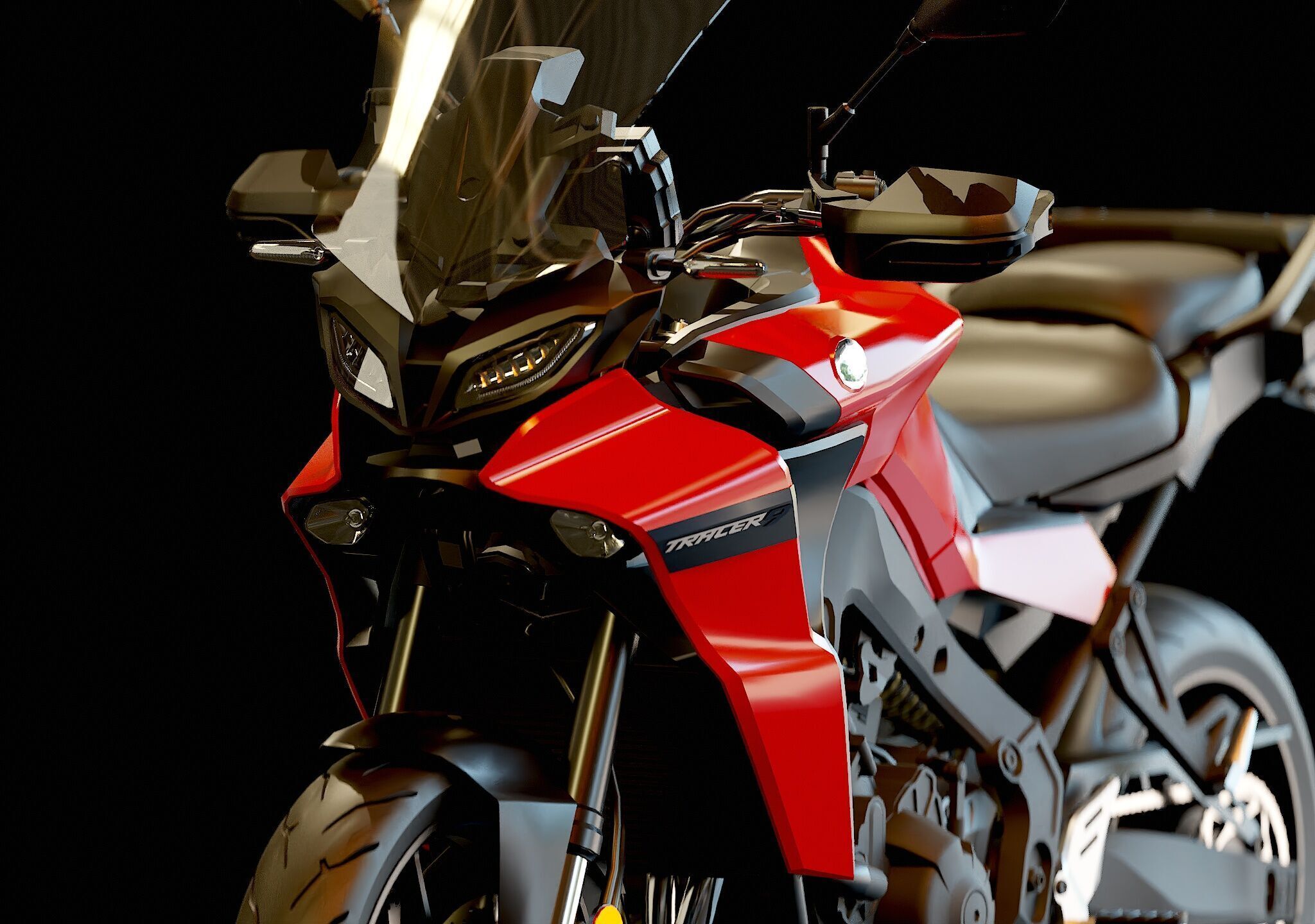 Base model Yamaha Tracer 9 2021 3D model_10