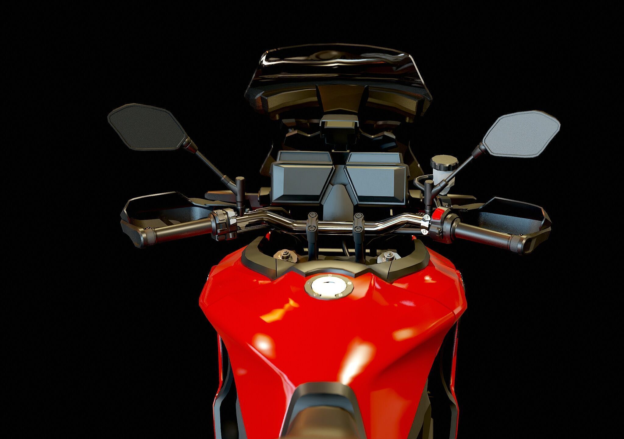 Base model Yamaha Tracer 9 2021 3D model_9