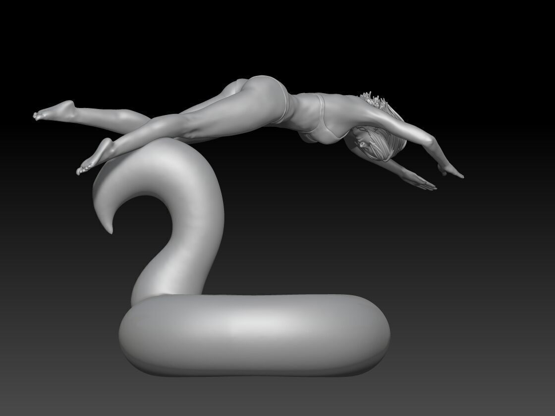 home pool girl 4 3D print model_3