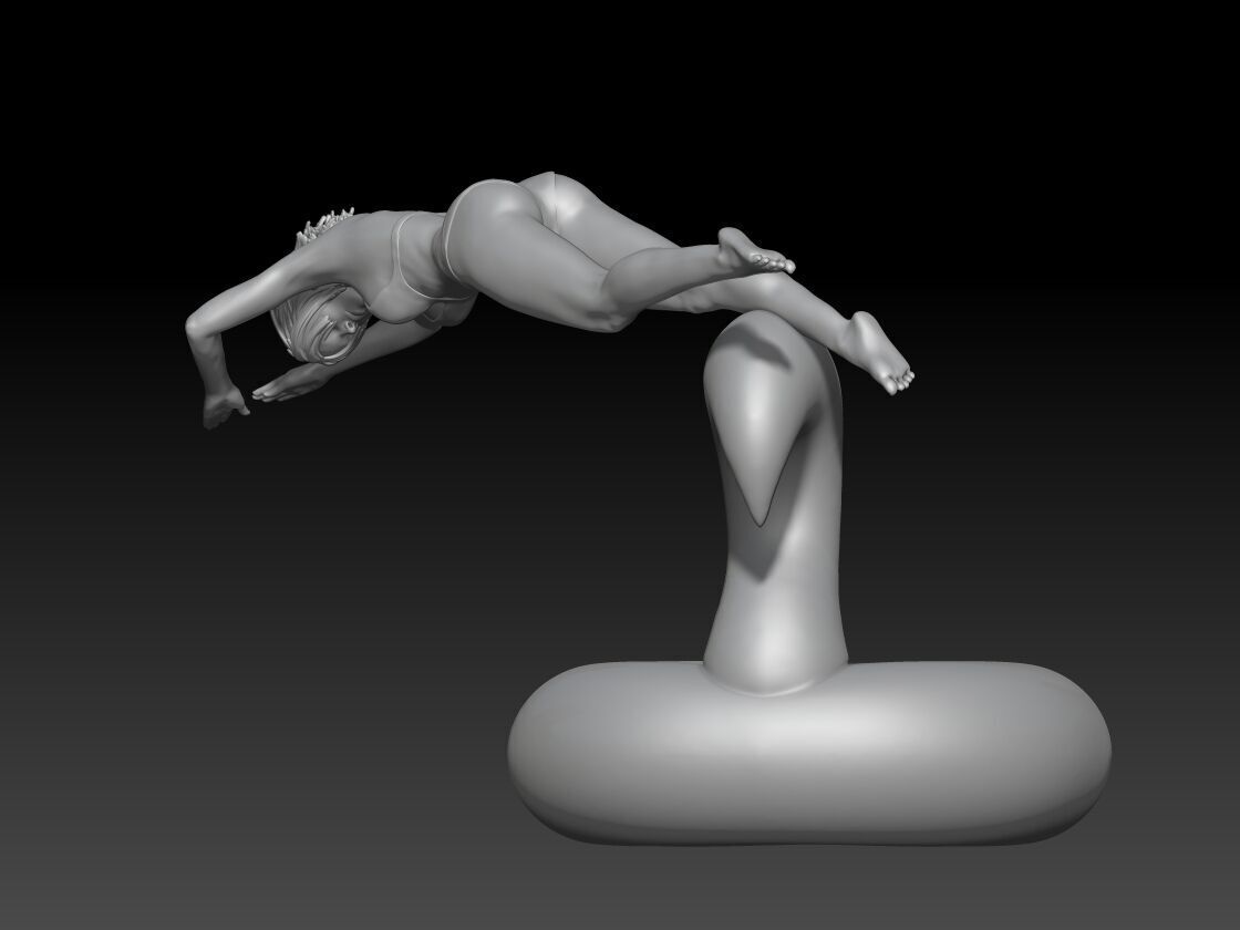 home pool girl 4 3D print model_2