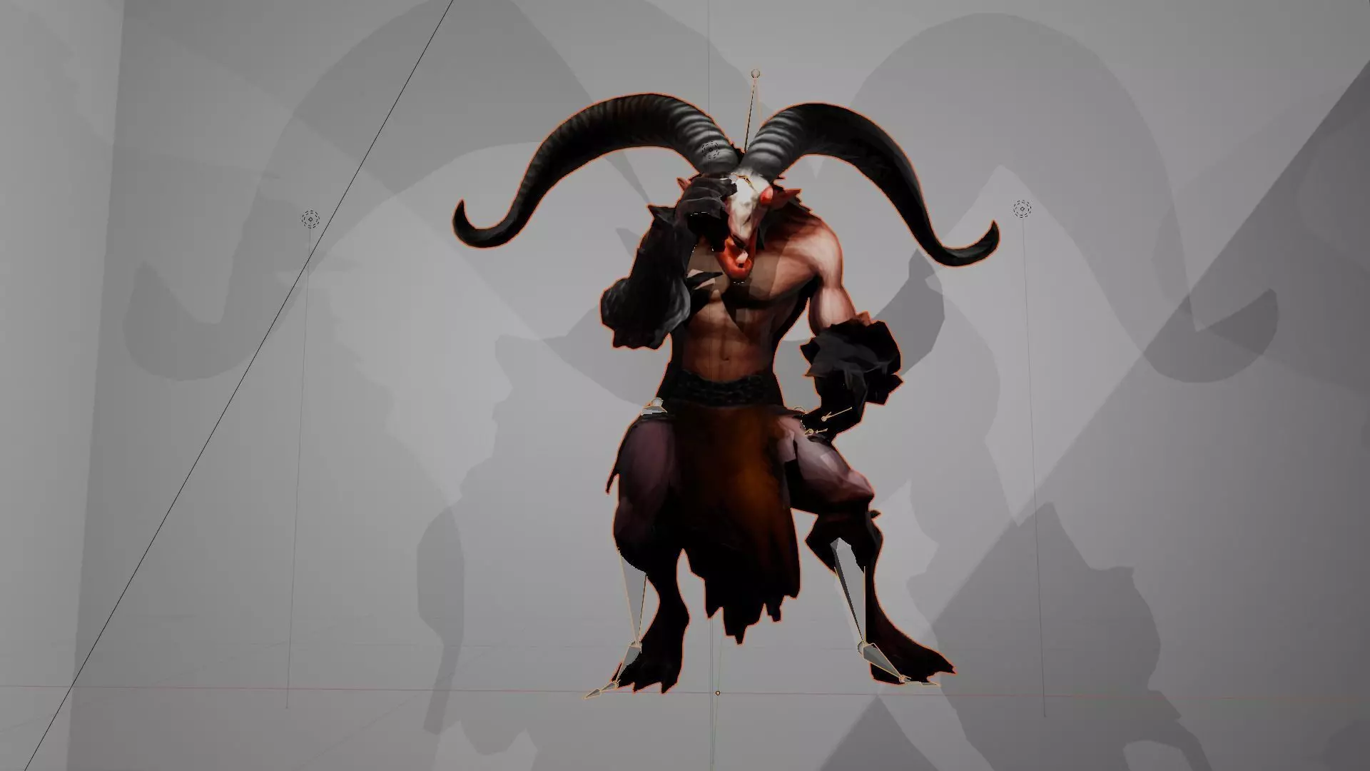 Devil - Tarot Character Low-poly 3D model_0