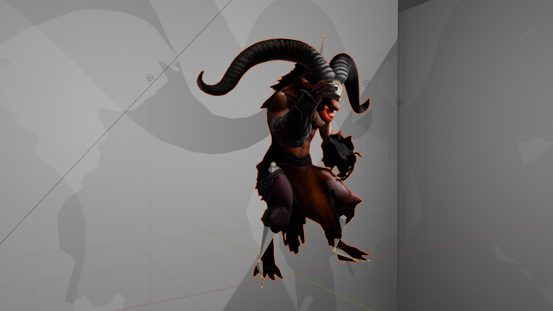 Devil - Tarot Character Low-poly 3D model_4