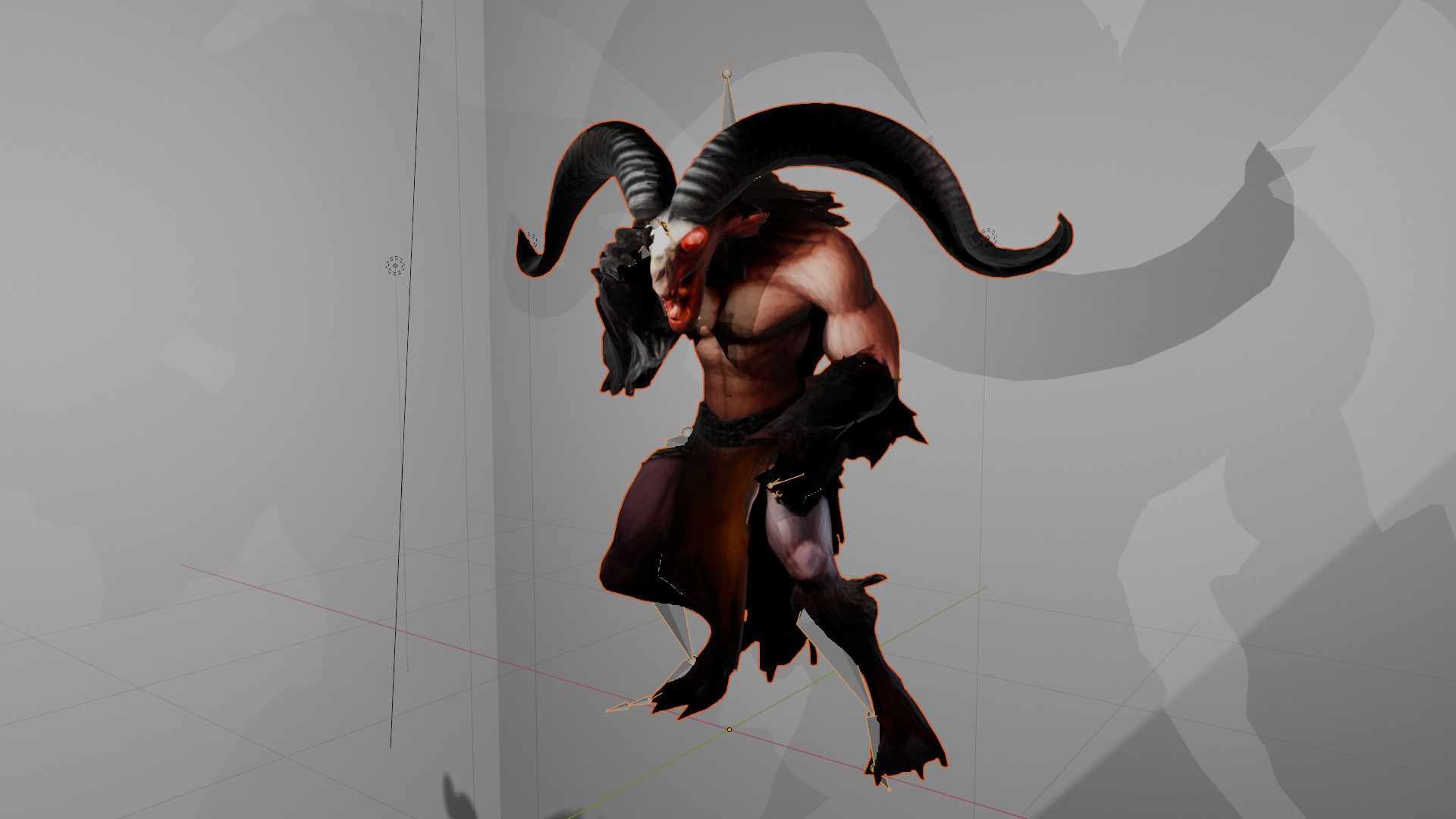 Devil - Tarot Character Low-poly 3D model_5