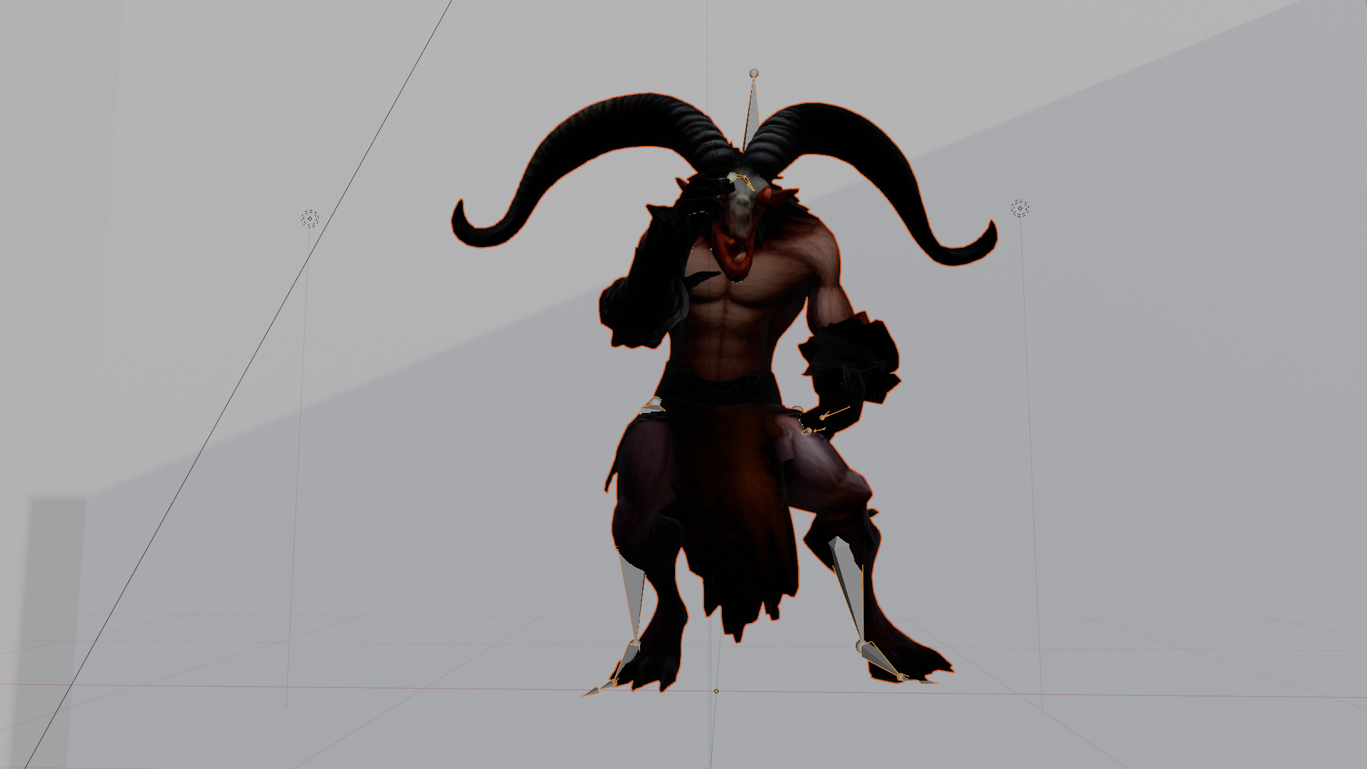 Devil - Tarot Character Low-poly 3D model_2