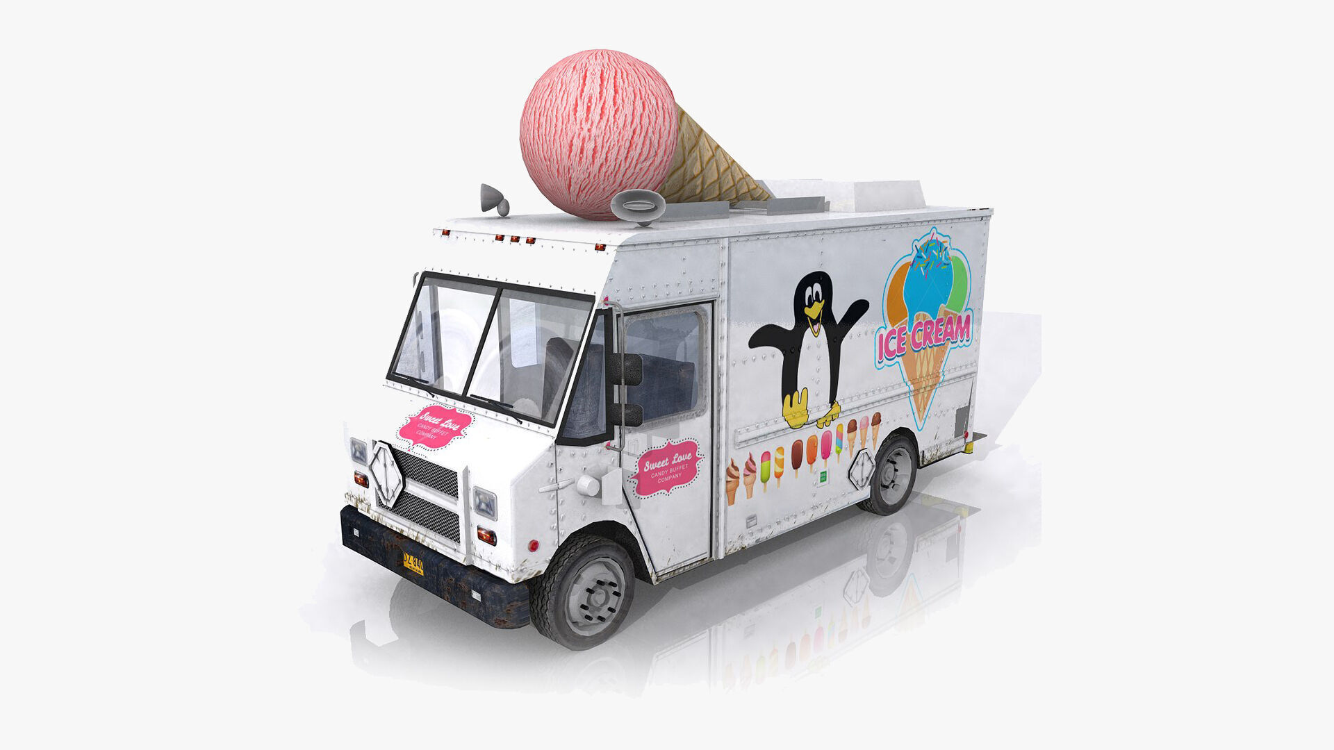 Food Trucks Collection Low-poly 3D model_2