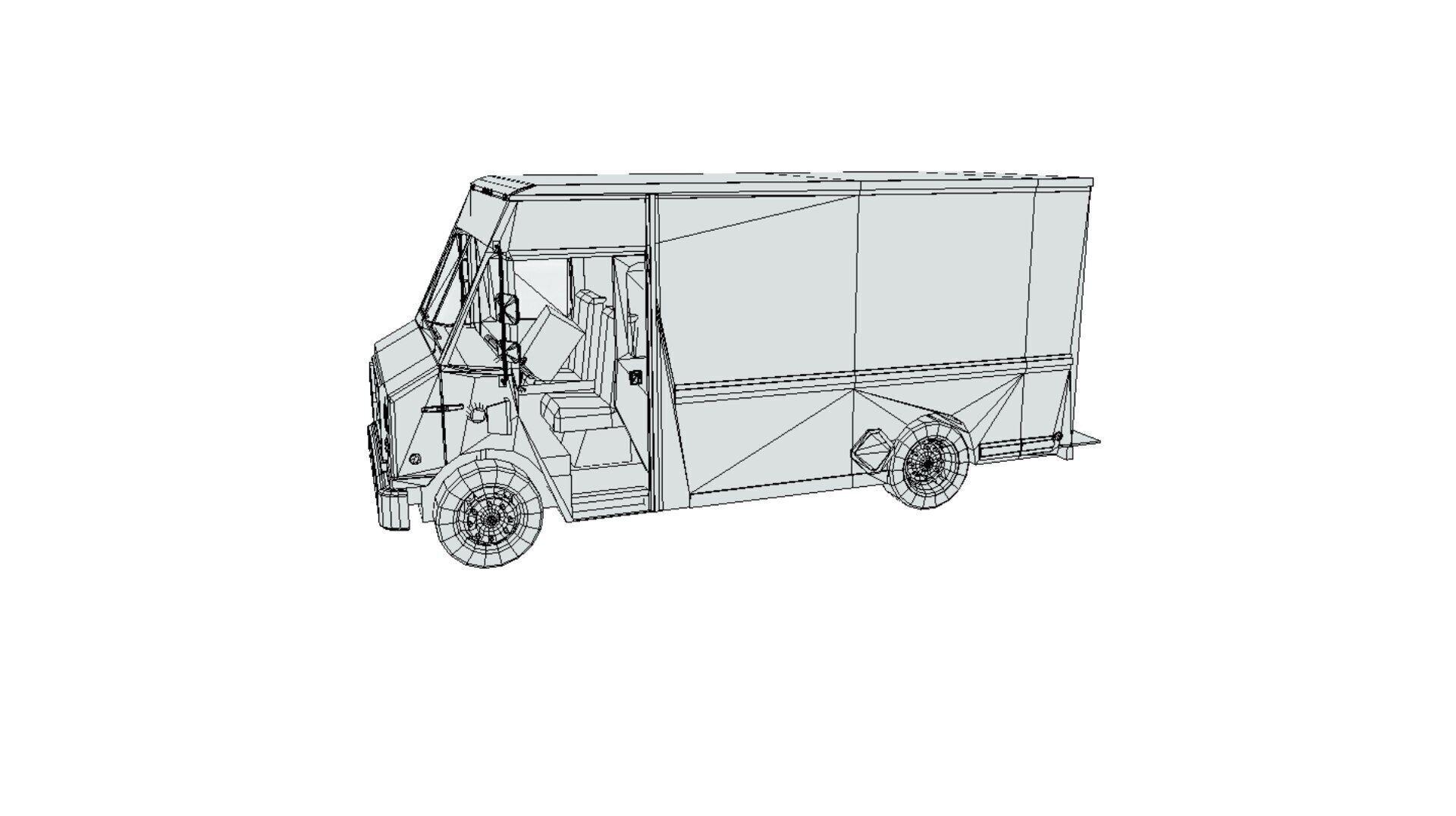 Food Trucks Collection Low-poly 3D model_10