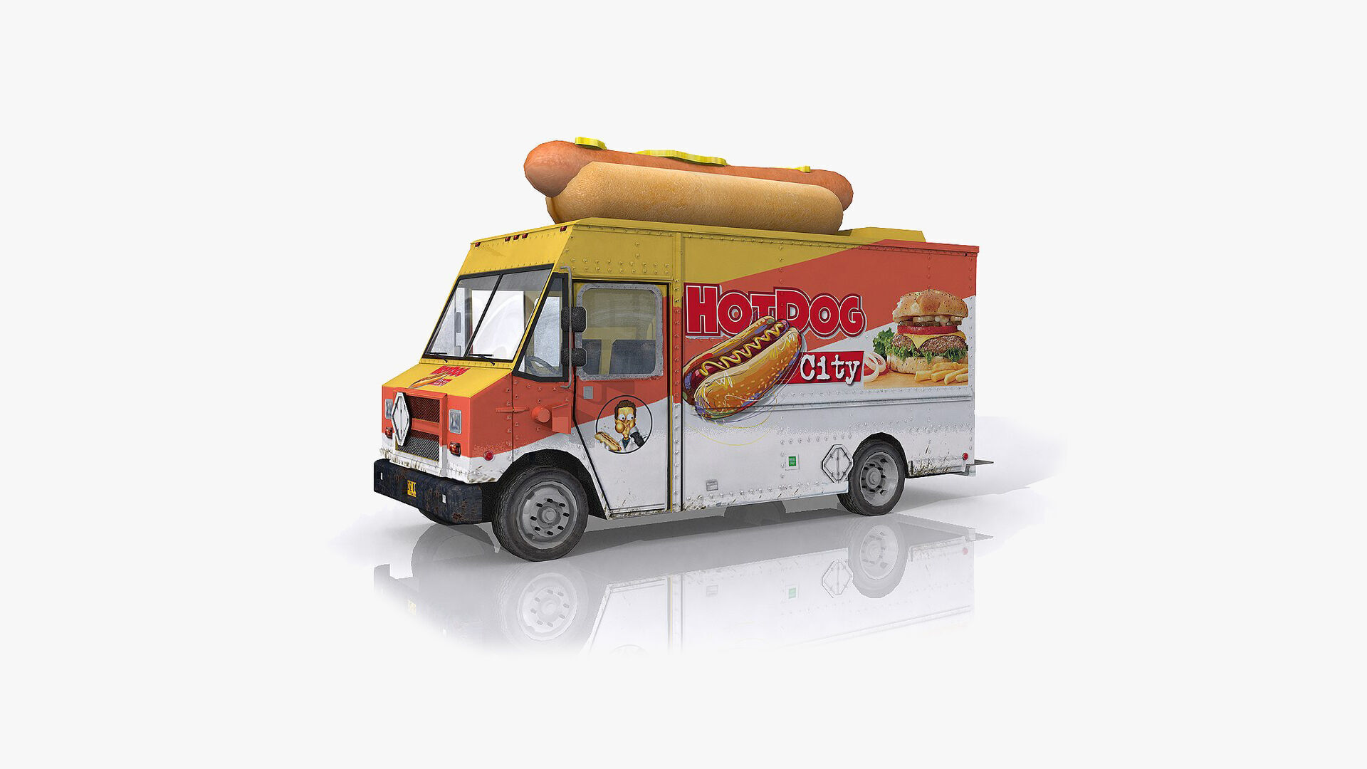 Food Trucks Collection Low-poly 3D model_1