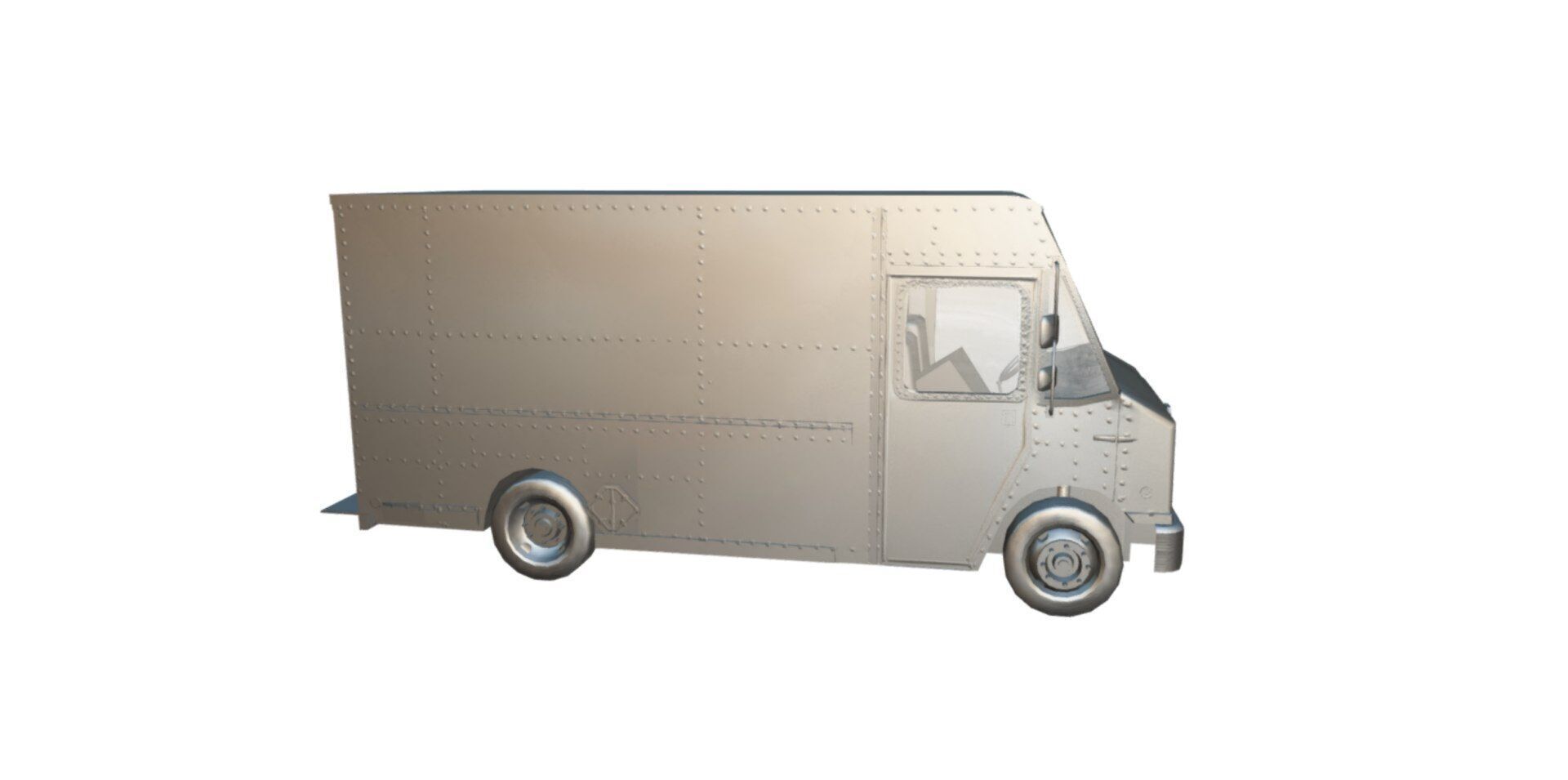 Food Trucks Collection Low-poly 3D model_11