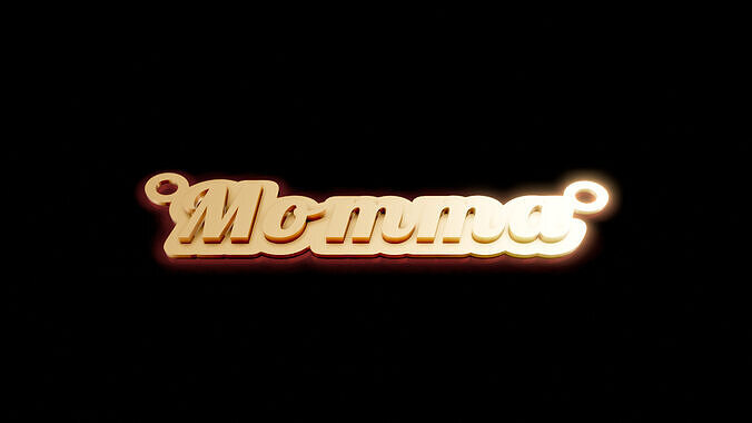 Momma name pendant 3D print model