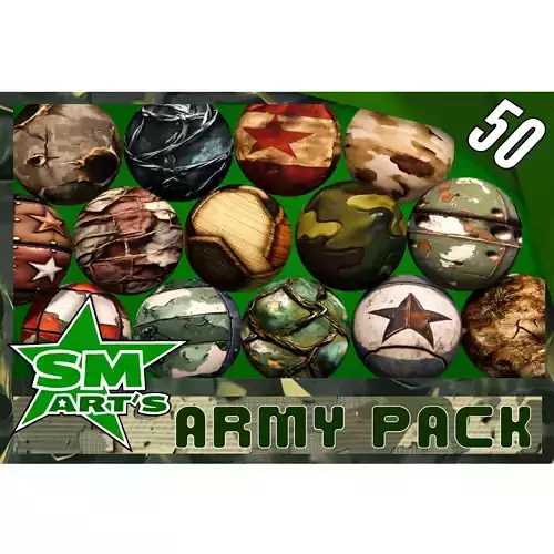 Army Texture Pack - Stylized 50 Materials