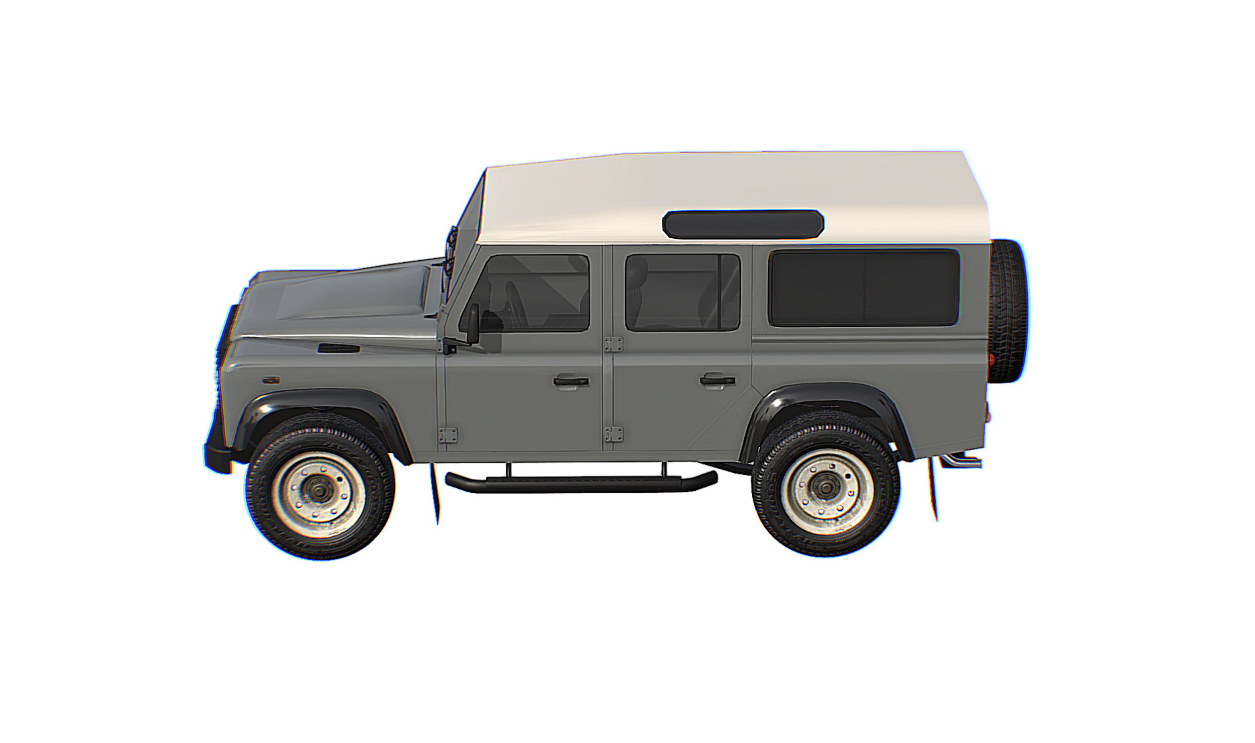 Land Rover Defender 110 Low-poly 3D model_7