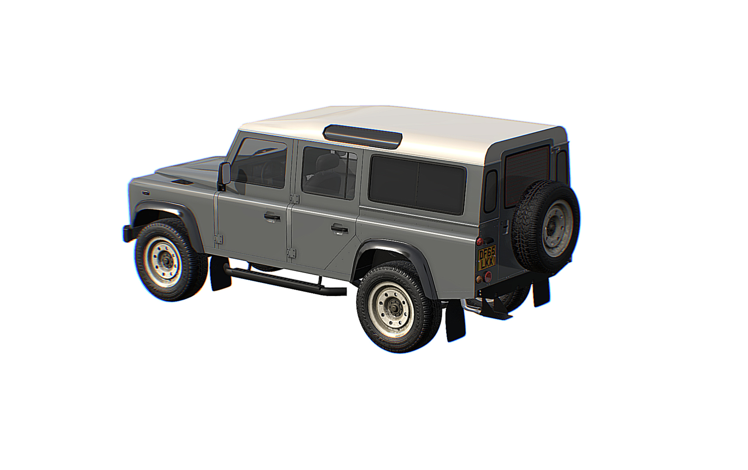 Land Rover Defender 110 Low-poly 3D model_9