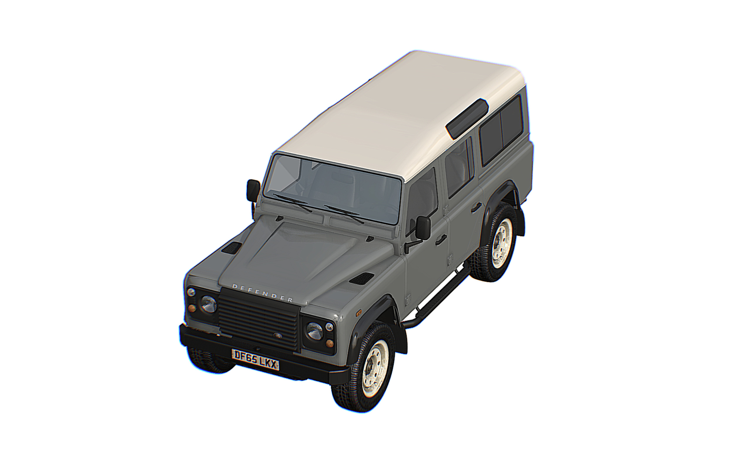 Land Rover Defender 110 Low-poly 3D model_1
