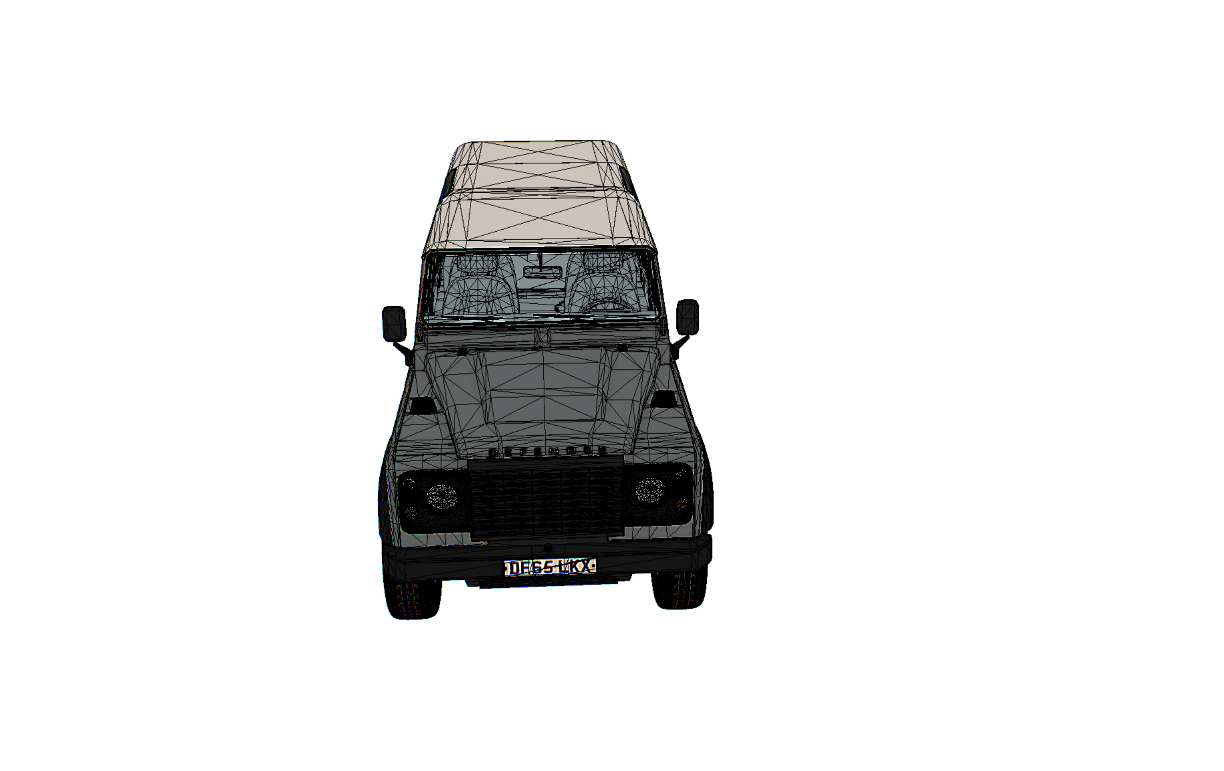 Land Rover Defender 110 Low-poly 3D model_14