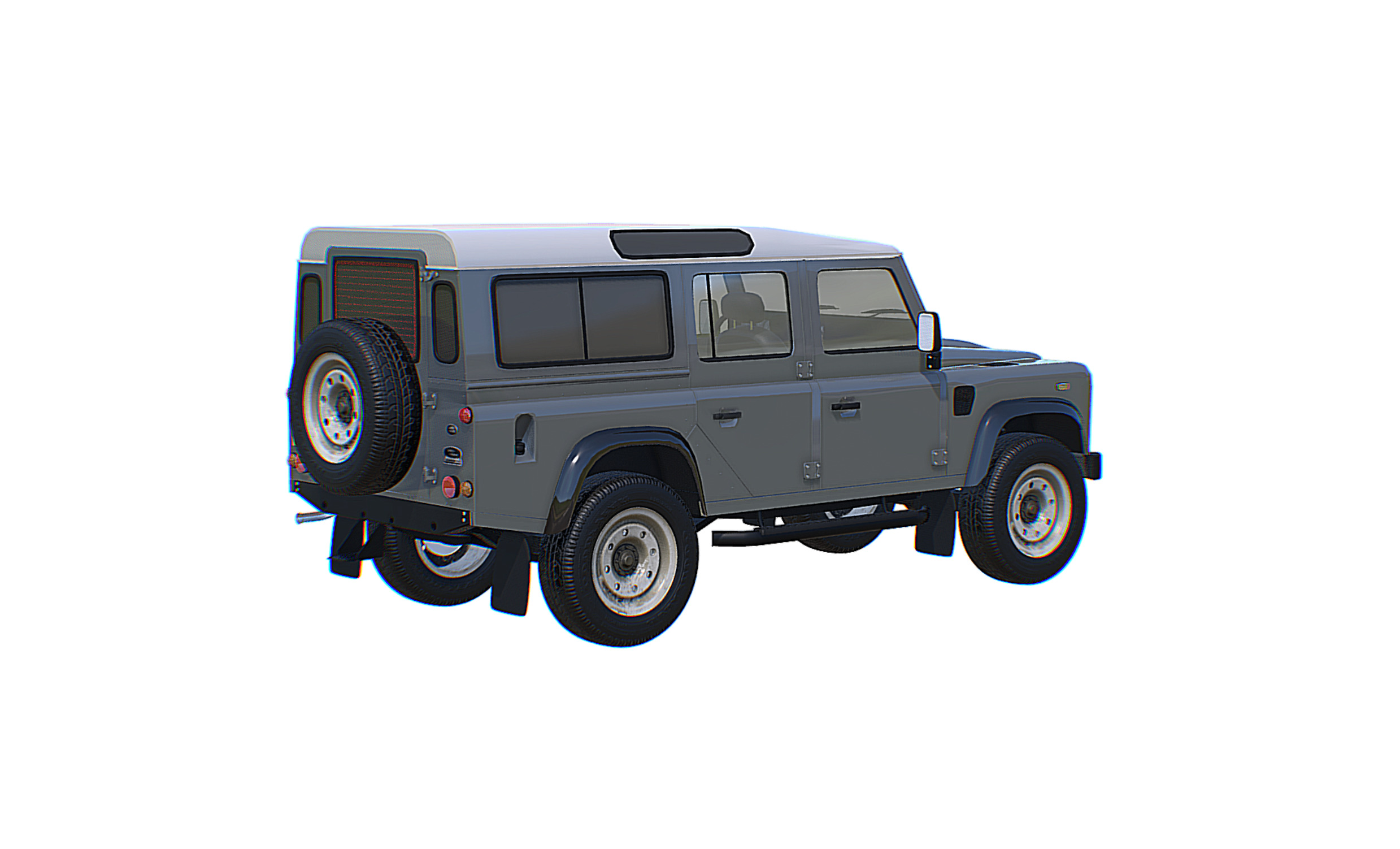 Land Rover Defender 110 Low-poly 3D model_16