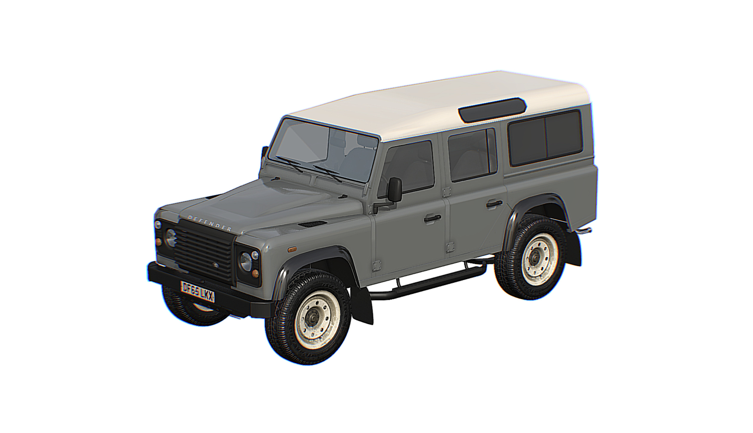 Land Rover Defender 110 Low-poly 3D model_5
