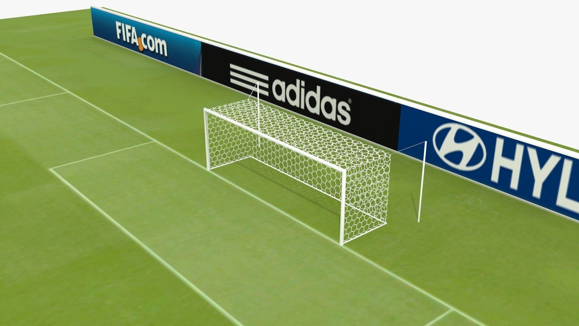 Soccer stadium Low-poly 3D model_6