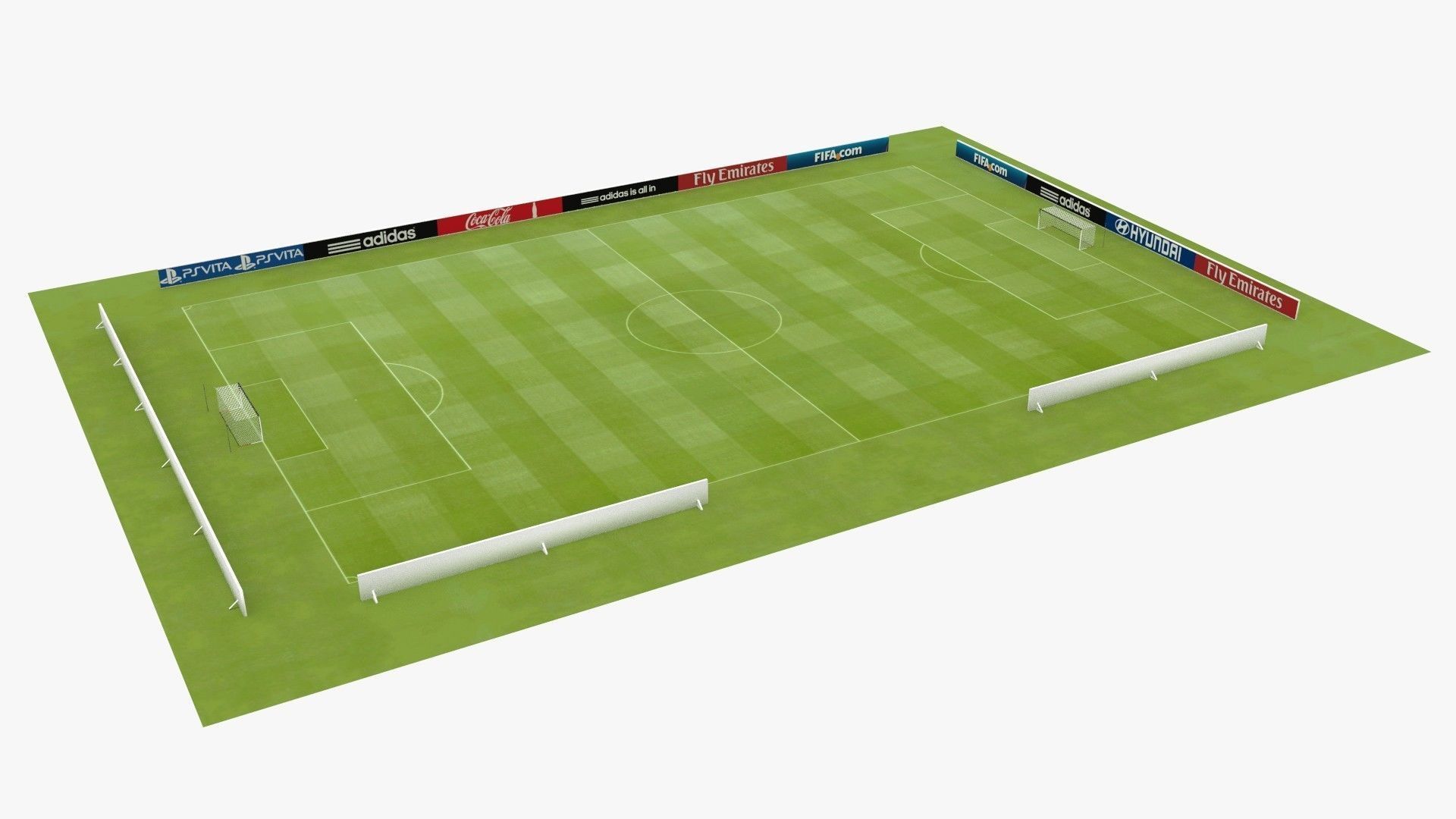 Soccer stadium Low-poly 3D model_2