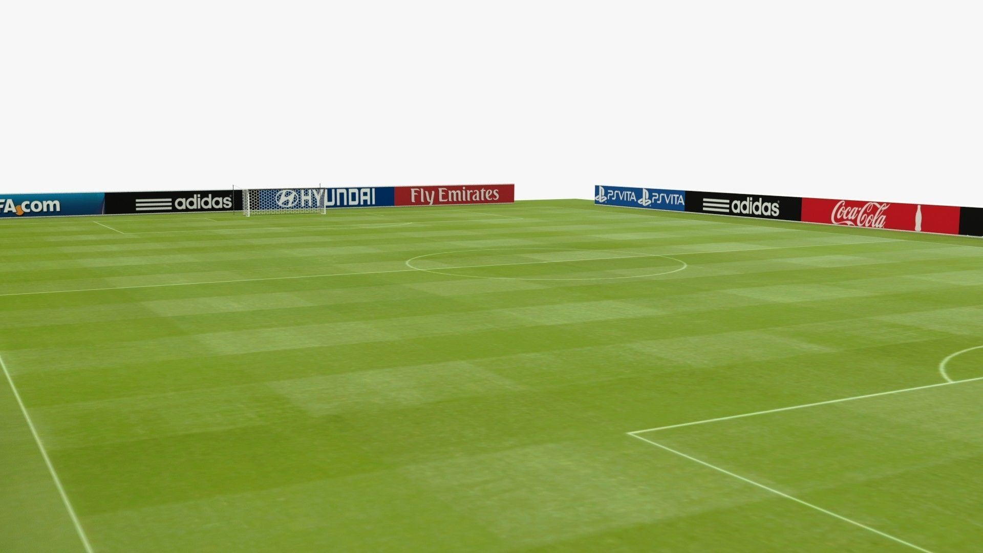 Soccer stadium Low-poly 3D model_4