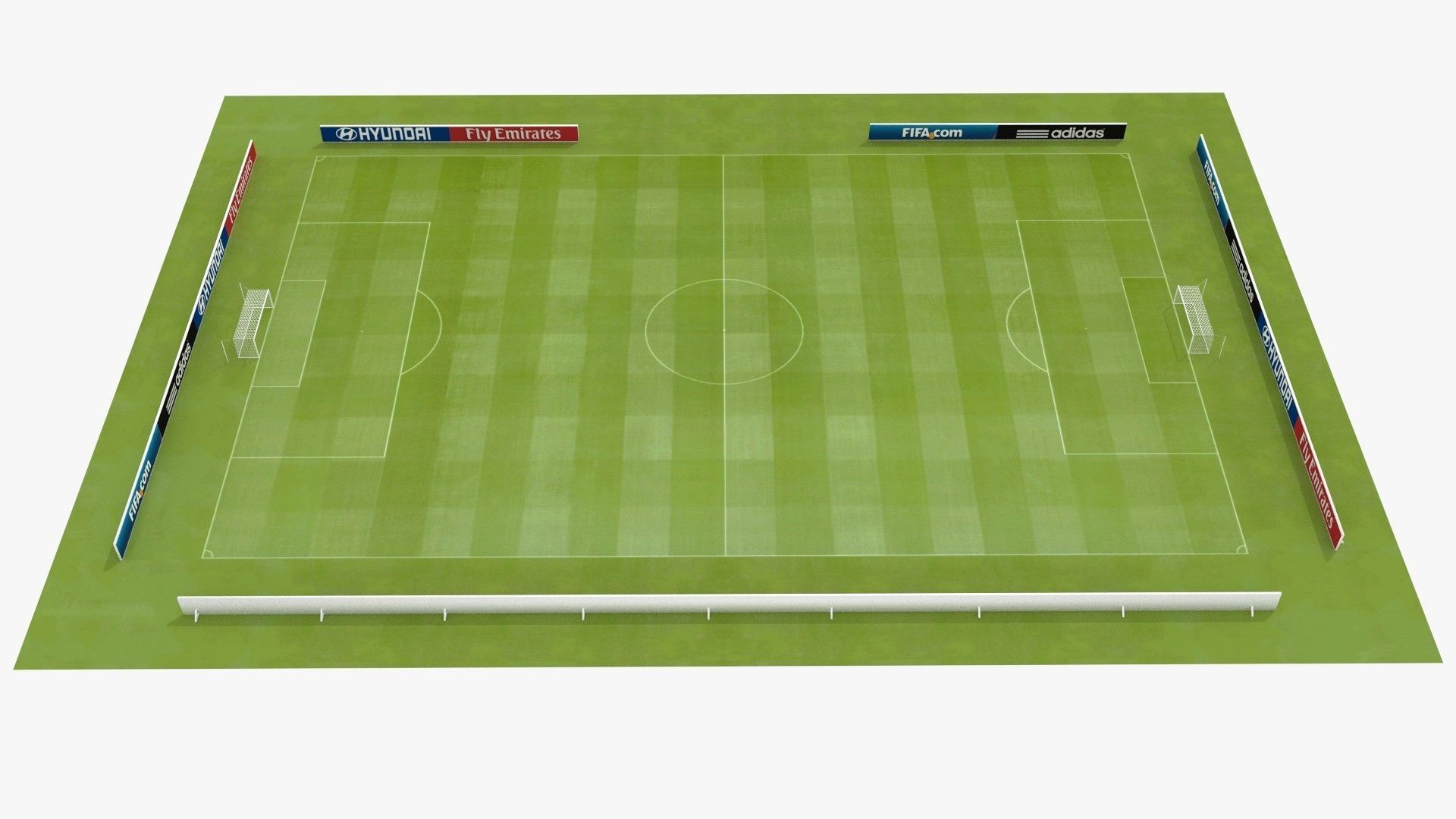 Soccer stadium Low-poly 3D model_3