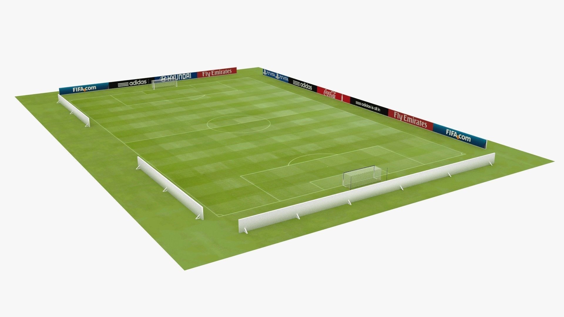 Soccer stadium Low-poly 3D model_1