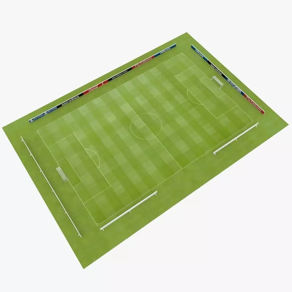 Soccer stadium Low-poly 3D model_0