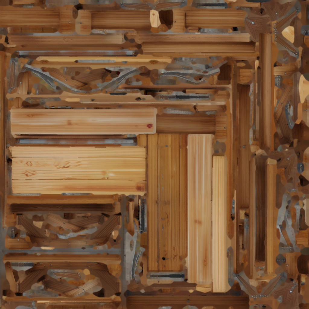 Folding Wooden Picnic Table with Attached Benches 3D model_13