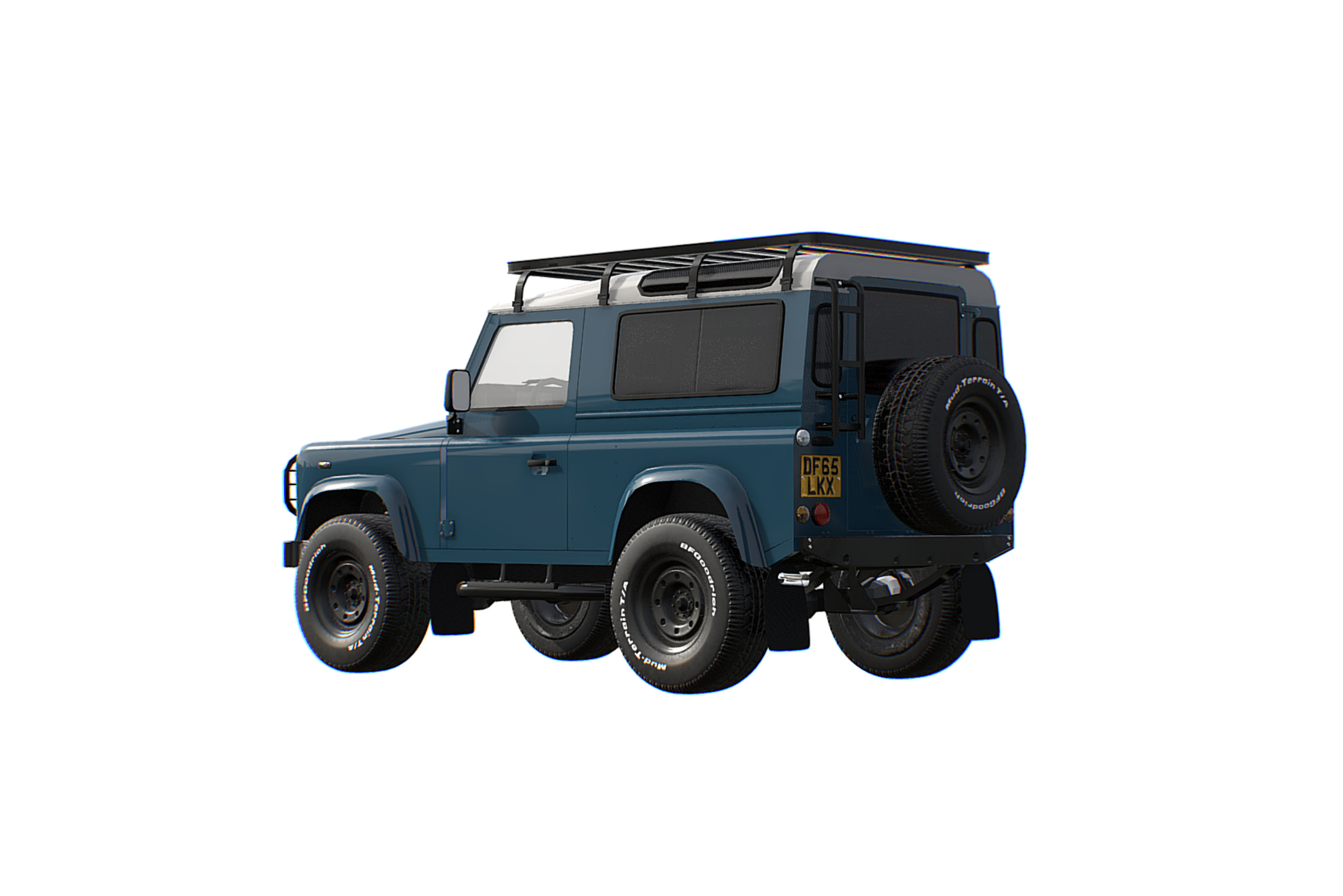 Land Rover Defender 90 Low-poly 3D model_13