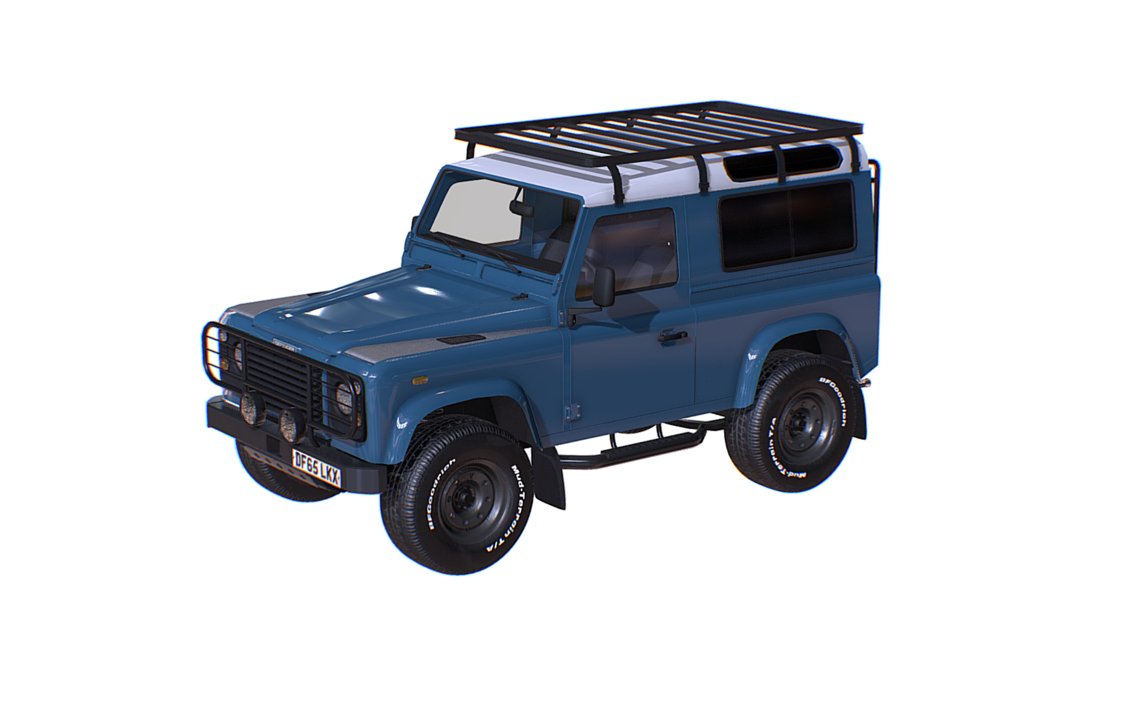 Land Rover Defender 90 Low-poly 3D model_1