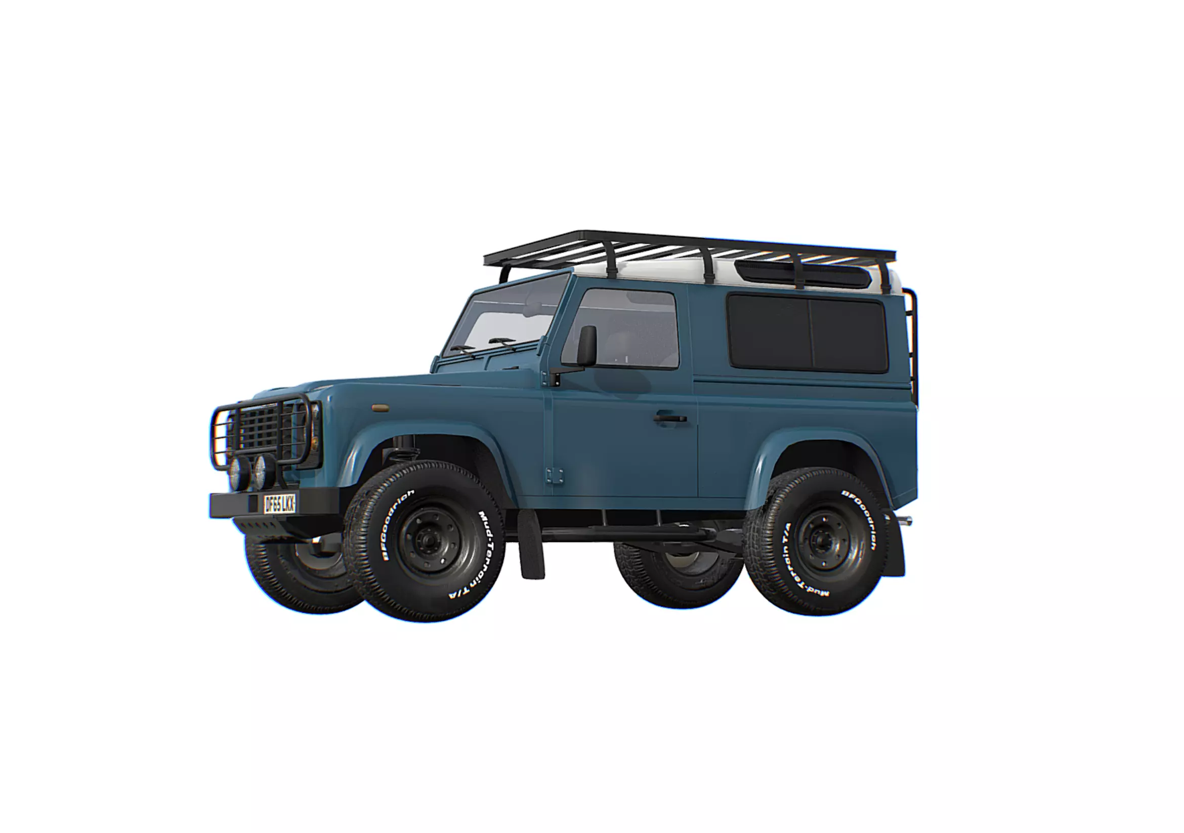 Land Rover Defender 90 Low-poly 3D model_0