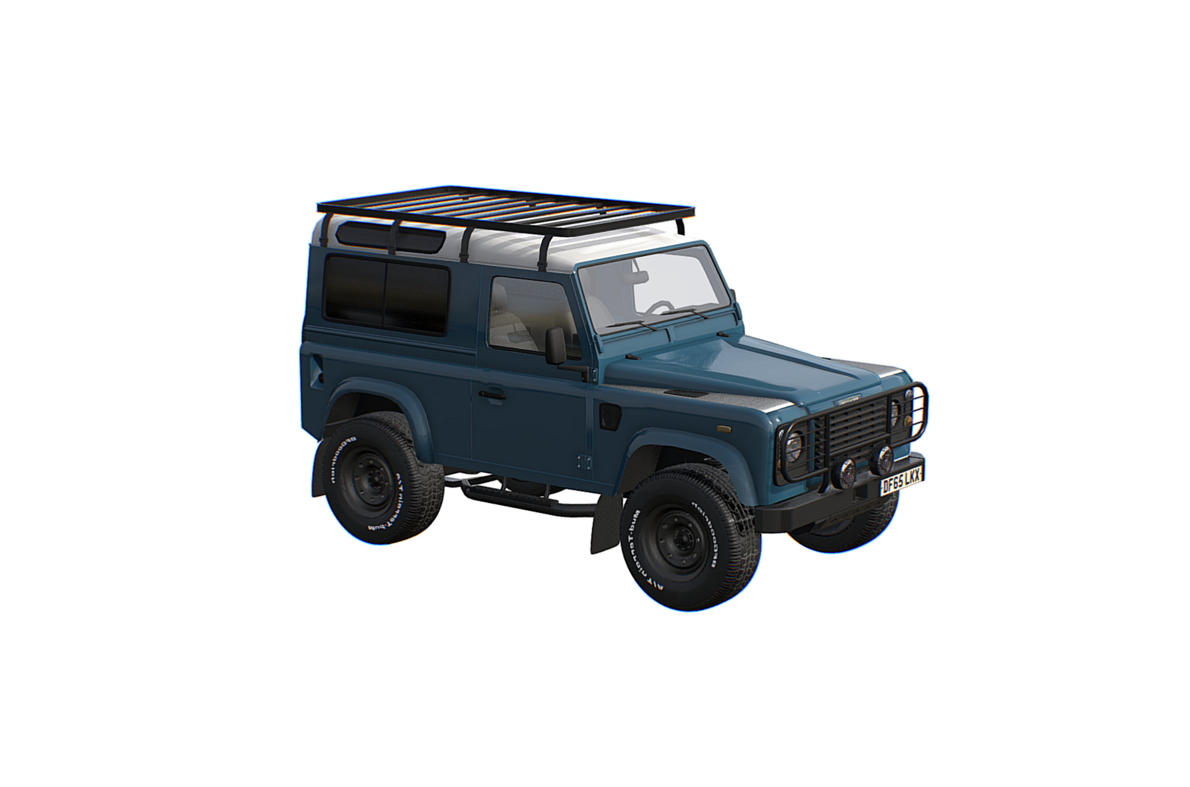 Land Rover Defender 90 Low-poly 3D model_9