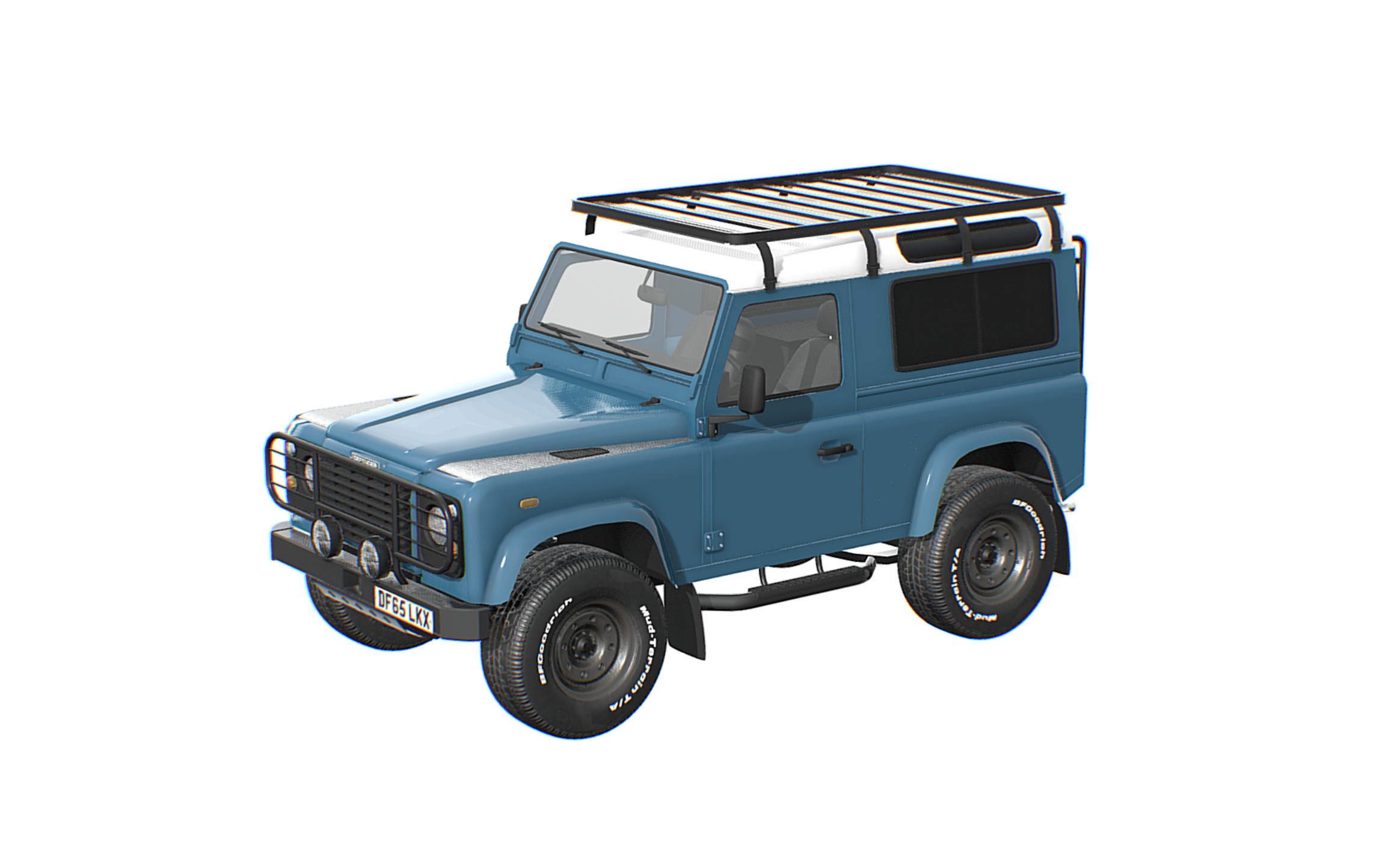 Land Rover Defender 90 Low-poly 3D model_16