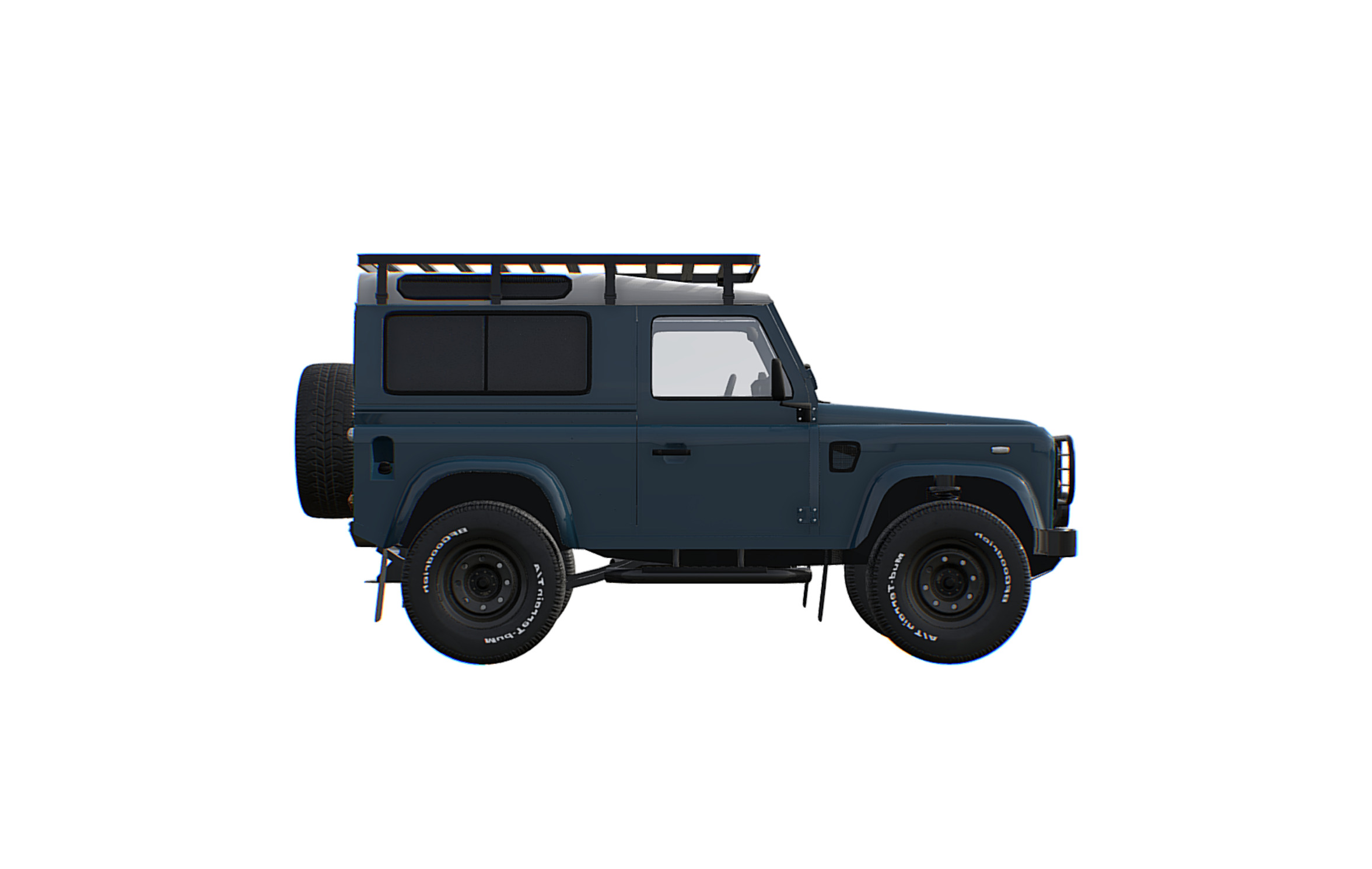 Land Rover Defender 90 Low-poly 3D model_12