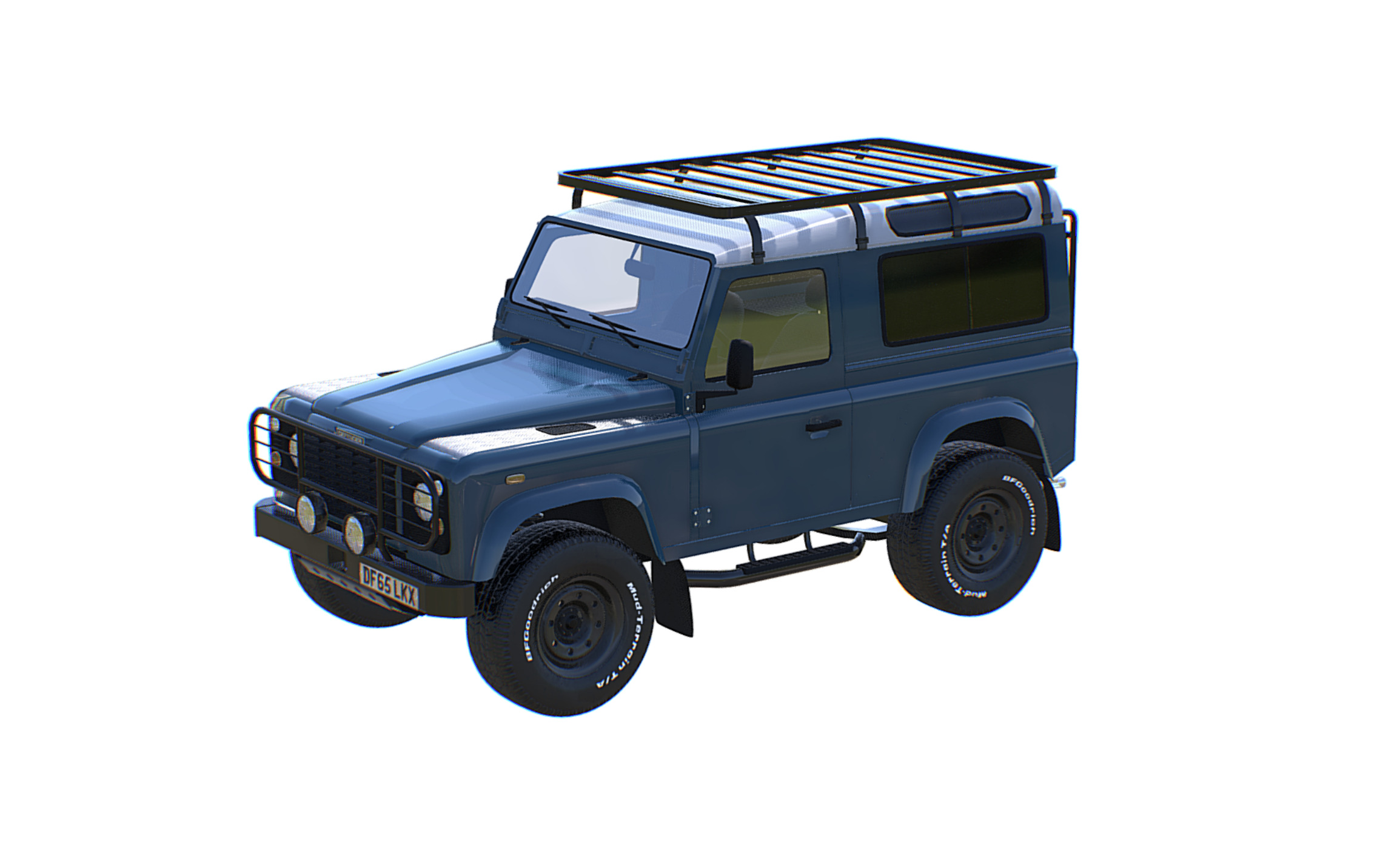 Land Rover Defender 90 Low-poly 3D model_17