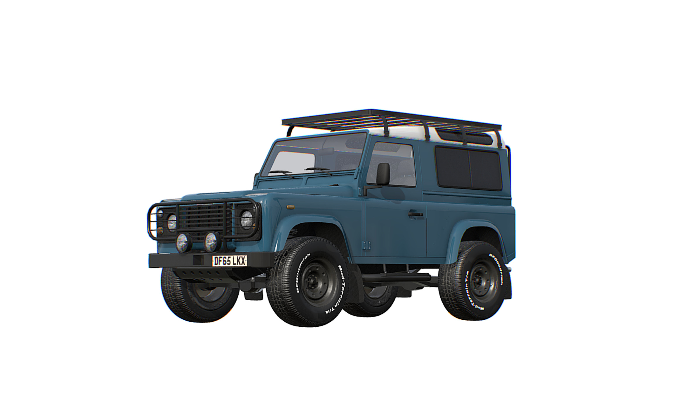 Land Rover Defender 90 Low-poly 3D model_11