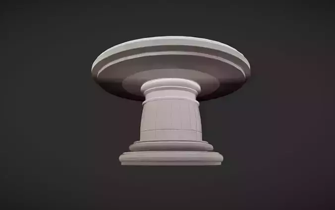 round stone pedestal table