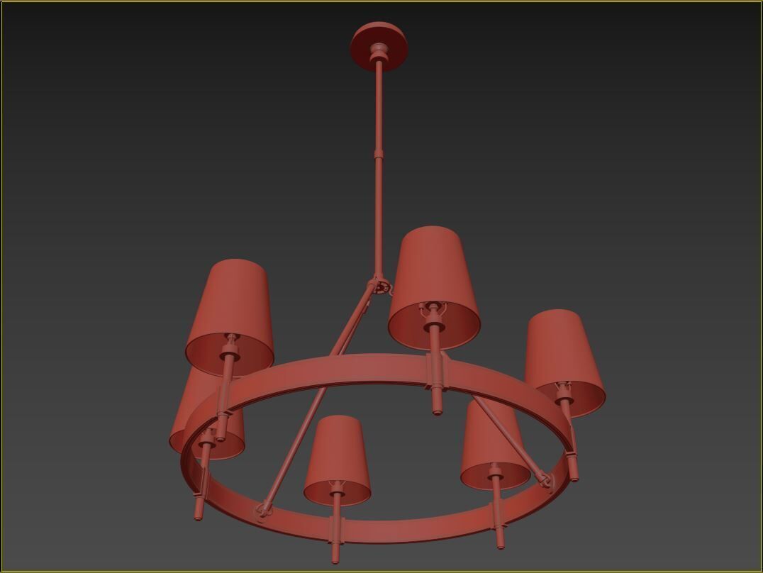 Hastings Round Chandelier 3D model_10
