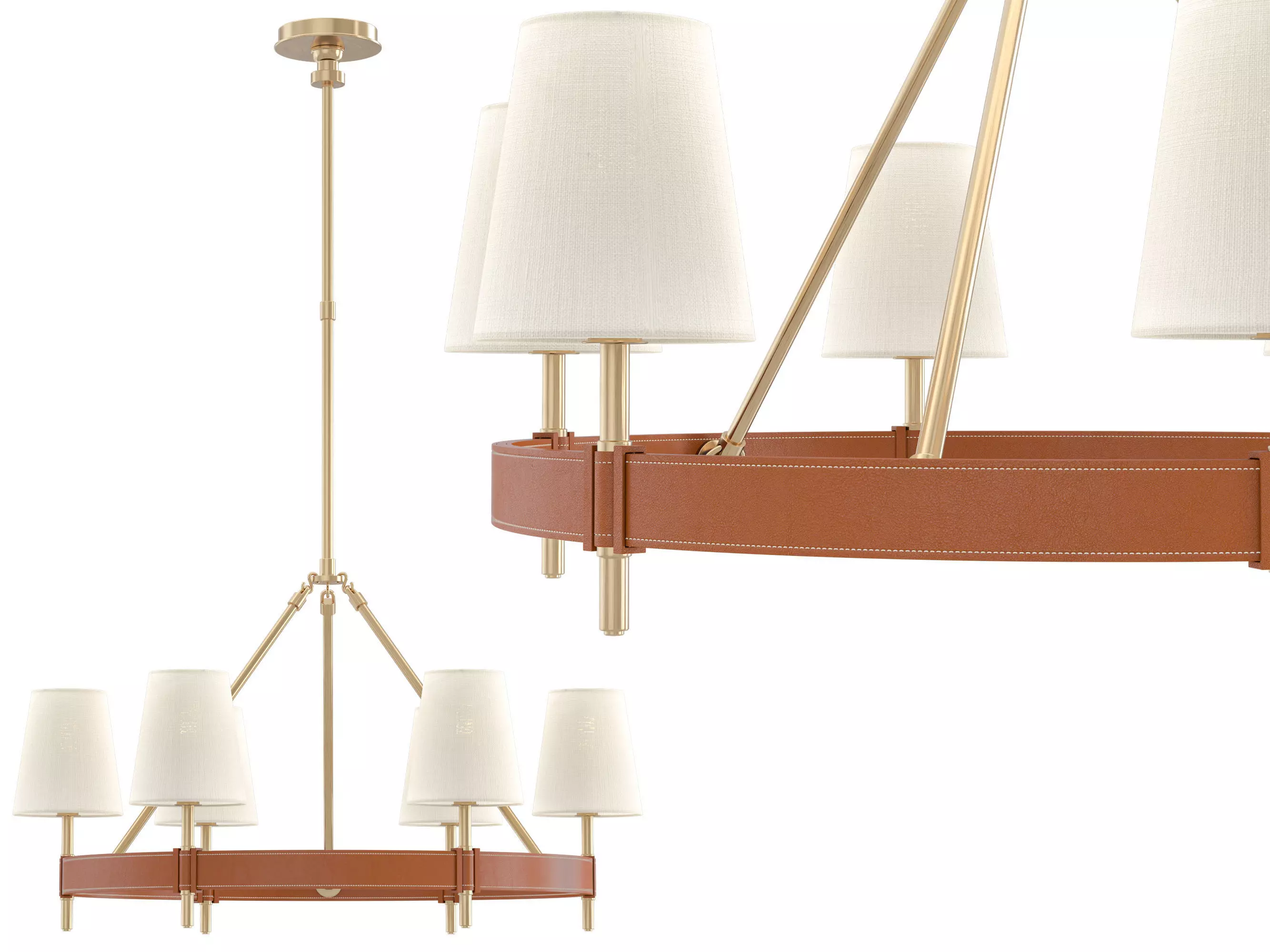 Hastings Round Chandelier 3D model_0