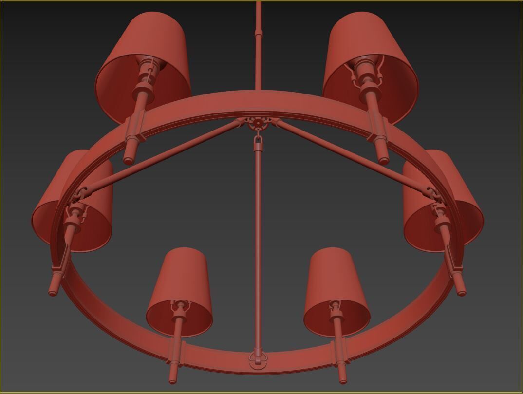 Hastings Round Chandelier 3D model_11