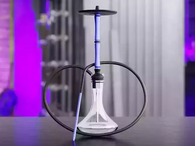 Modern Hookah Shisha Low-poly 3D model