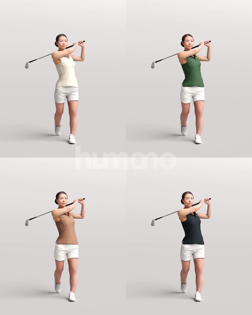 Humano 12 - Collection 2308-GOLF XL-SHOOTING -32 x 3D models  3D model_60