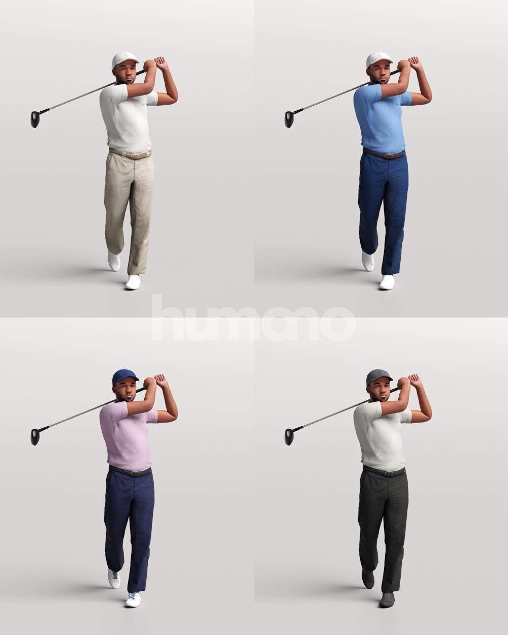 Humano 12 - Collection 2308-GOLF XL-SHOOTING -32 x 3D models  3D model_49