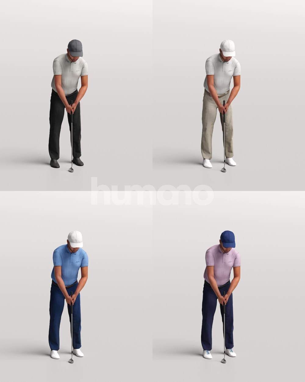 Humano 12 - Collection 2308-GOLF XL-SHOOTING -32 x 3D models  3D model_50